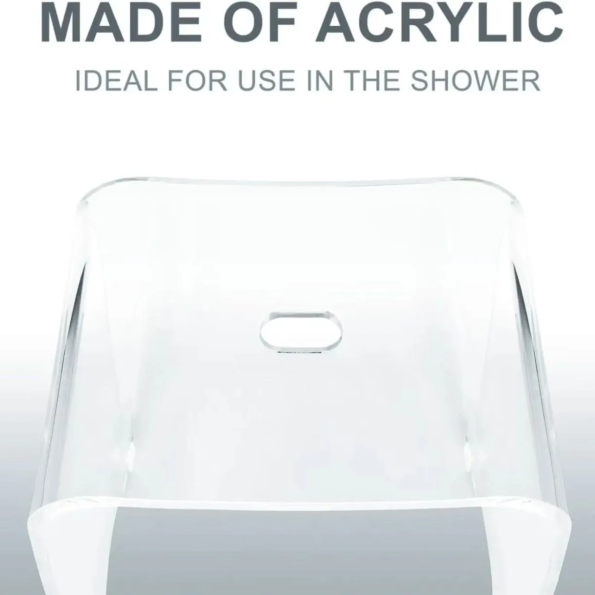 مقعد حمام شفاف من الأكريليك خفيف فاخر لغرفة النوم الفاخرة على الإنترنت كرسي أكريليك للمشاهير باب تغيير الأحذية