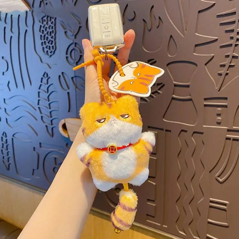 猫のぬいぐるみキーホルダー,かわいい装飾品,柔らかいバックパックアクセサリー,収集可能な人形,家の装飾