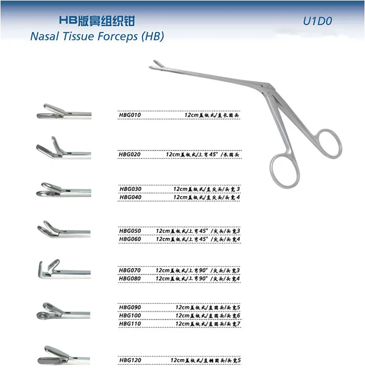 الطبية الأنف polyp الملقط الأنف تجويف الأنسجة forcep الأنف الجيوب الأنفية إزالة المشبك JZ الأذن الأنف الحلق أداة جراحية