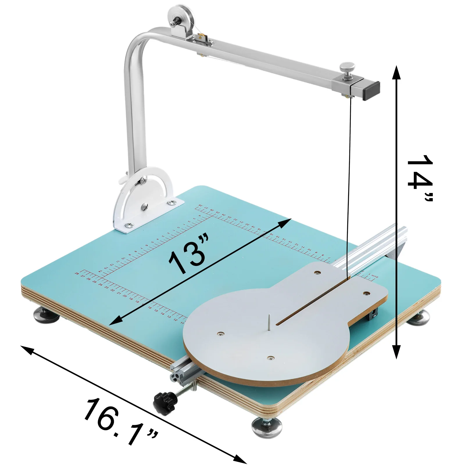 SucceBuy Schuimsnijder Machine Verstelbare hoek Regelbare temperatuur Tafel Fire MDF + Legering Piepschuim Spons Snijgereedschapsset