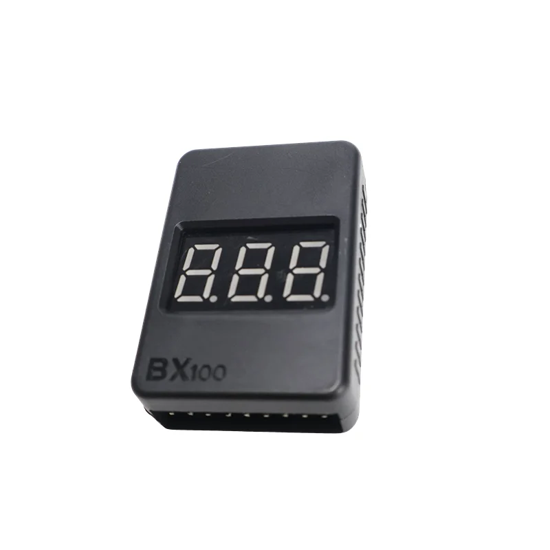 Zumbador de pantalla de voltaje RC, alarma de bajo voltaje de batería BX100 1S-8S, probador de medidor, Monitor de batería Lipo para Dron de coche RC, 2 uds.