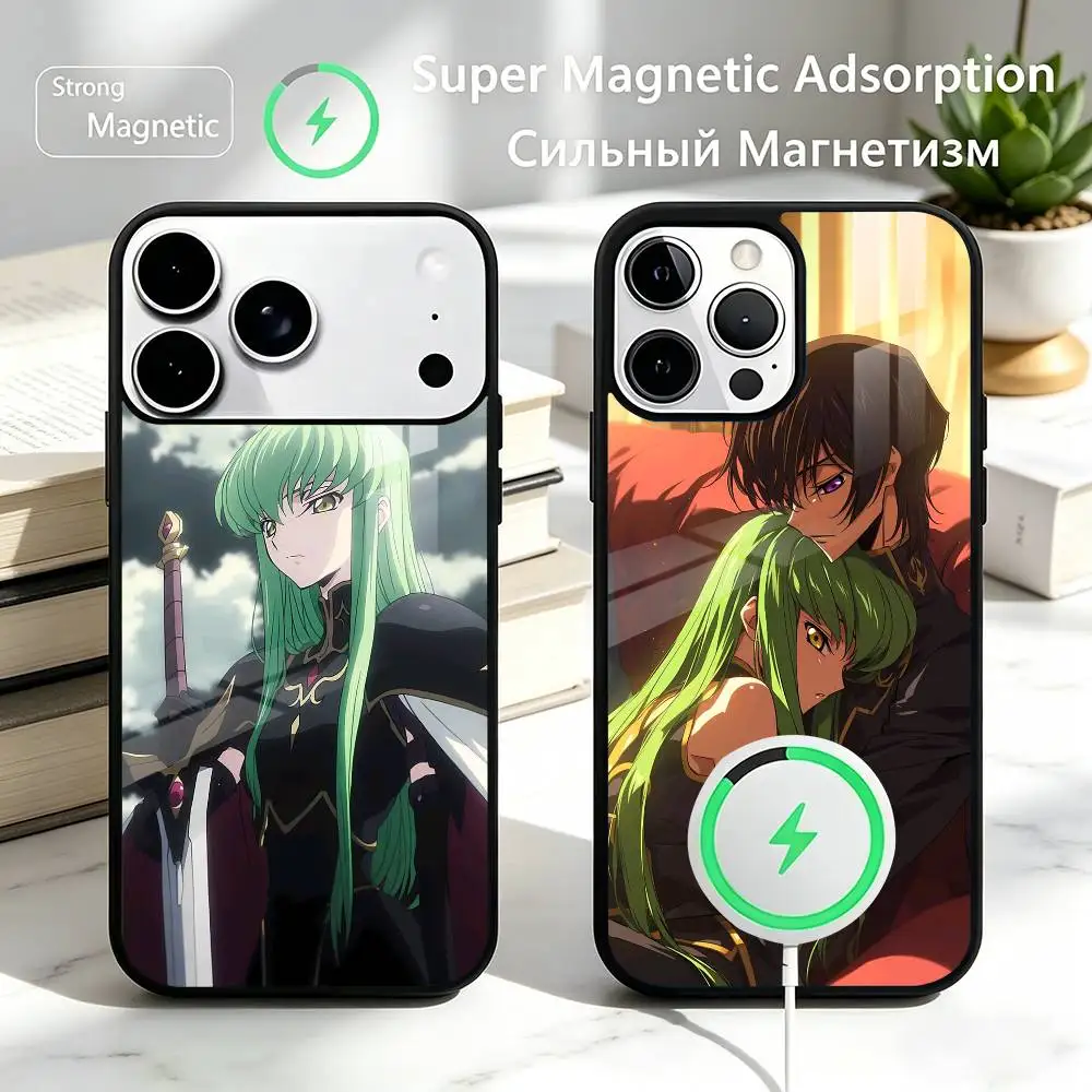 

Anime Lelouch Lamperouge Code Geass C.C Phone Case For iPhone17,16,15,14,13,12,11 Plus,Pro Allows magnetic wireless charging