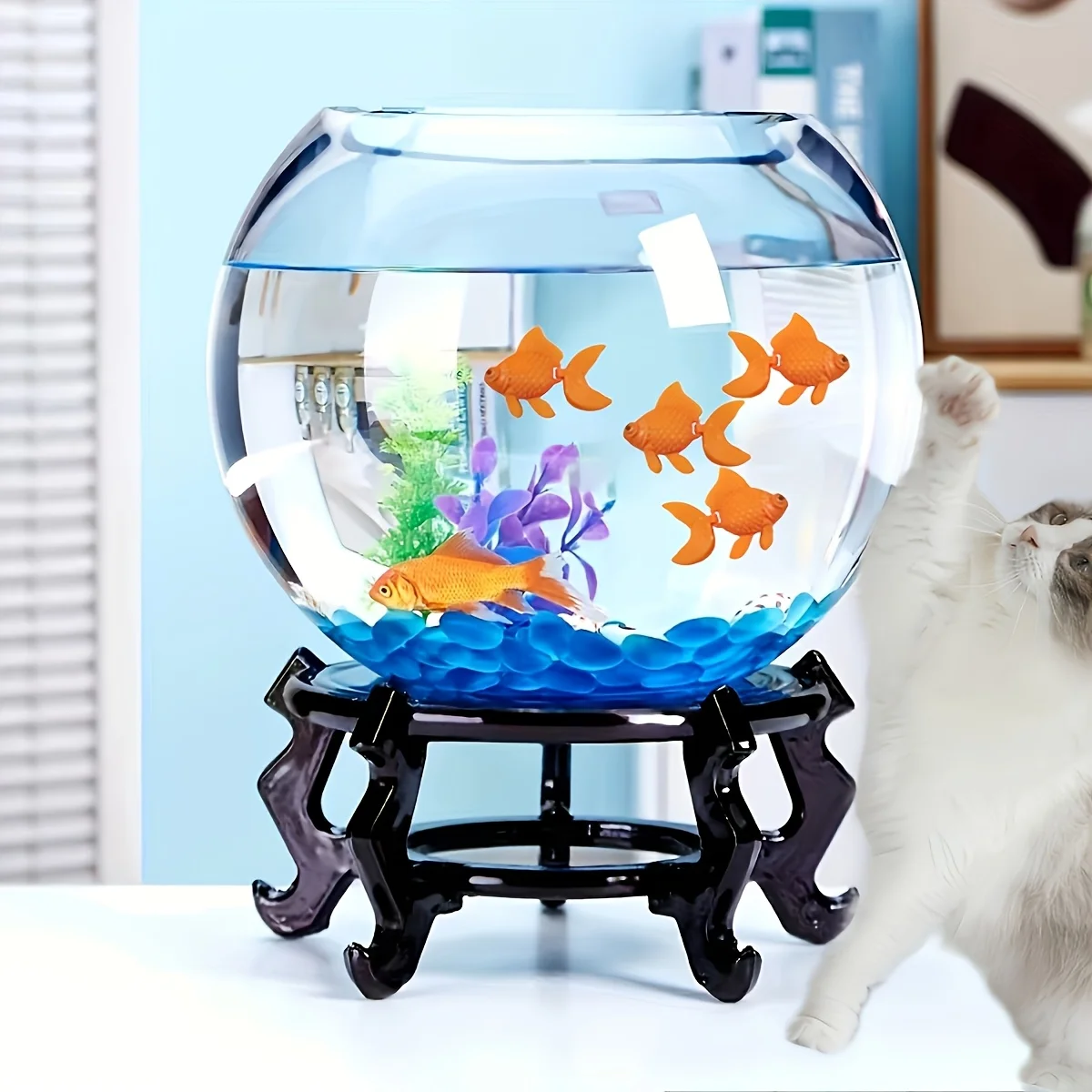 10 Stück Lebendige Orange-Goldfische, Realistische Schwimmende Künstliche Aquarium-Dekoration, Langlebige PVC-Kunstfische für Lebensechte Aquarium-Atmosphäre