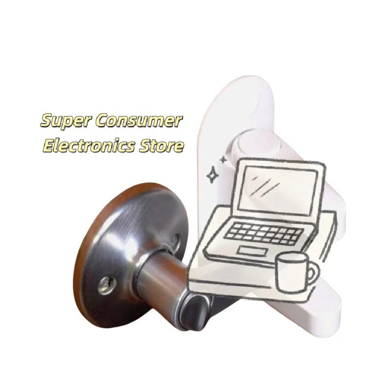 Child Proof Adhesive Door Lever Lock Universal Rotation Proof Glue Latch for Toddler Home Safety Guard Use