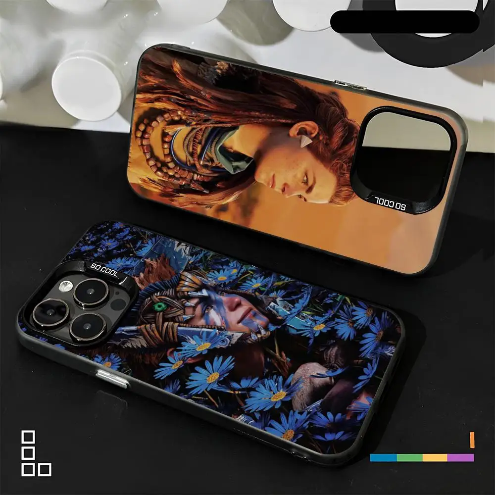 Horizon Zero Dawn Aloy Phone Case Matte Colored Silver For iPhone 15 14 16 13 12 11 Pro Max Plus XS X Shockproof Hard Cover