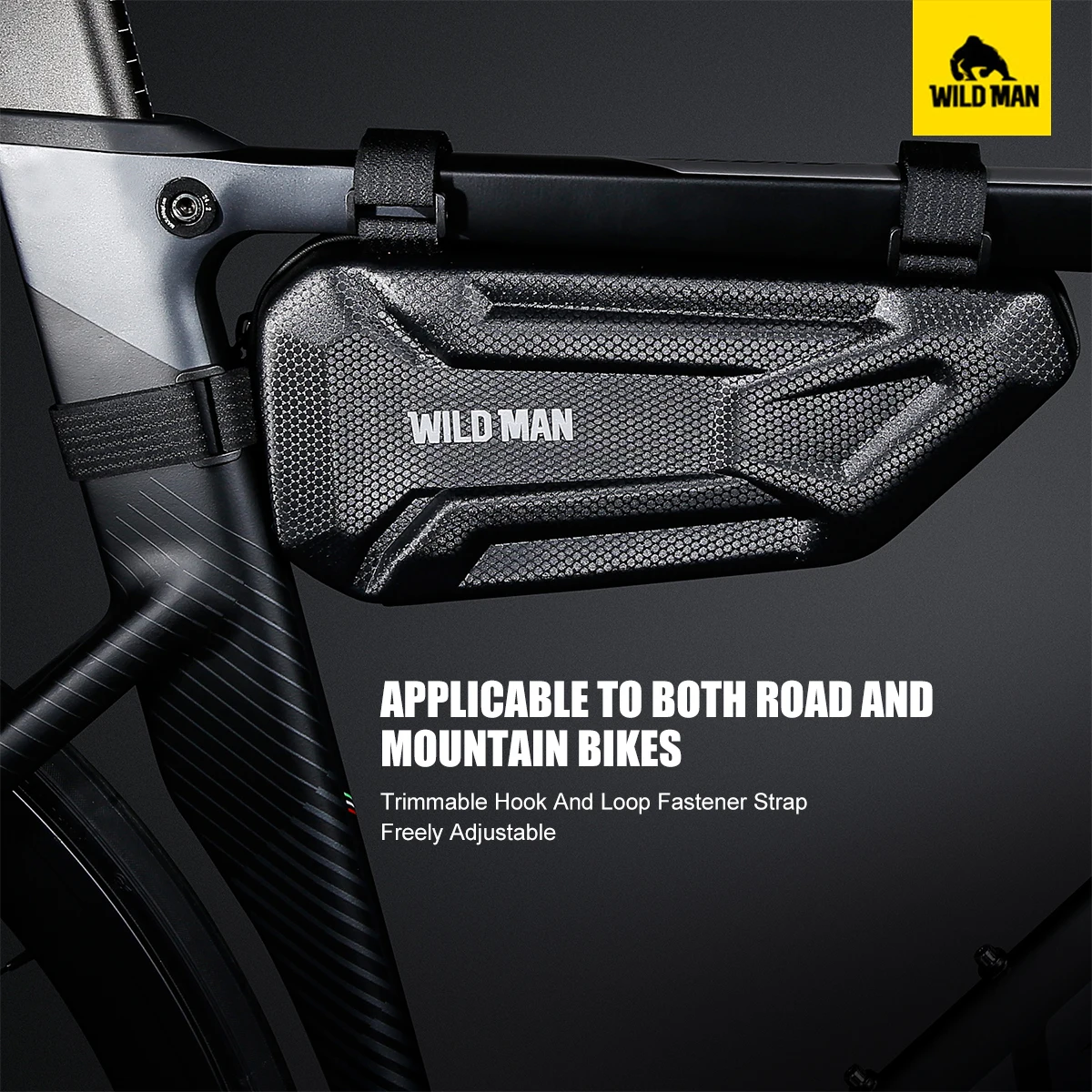 WILD MAN XT4 Road Mountain Bicycle Bag EVA Hard Shell Waterproof Triangle Bag Electric Motorcycle Side Bag Rear Rack Bicycle Bag