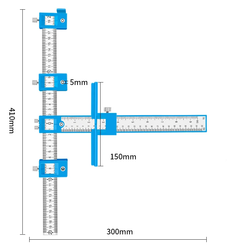 Woodworking Punch Hole Locator Cabinet Wardrobe Drawer Door Handle Installation Opening Multi-function Positioning Manual Tool