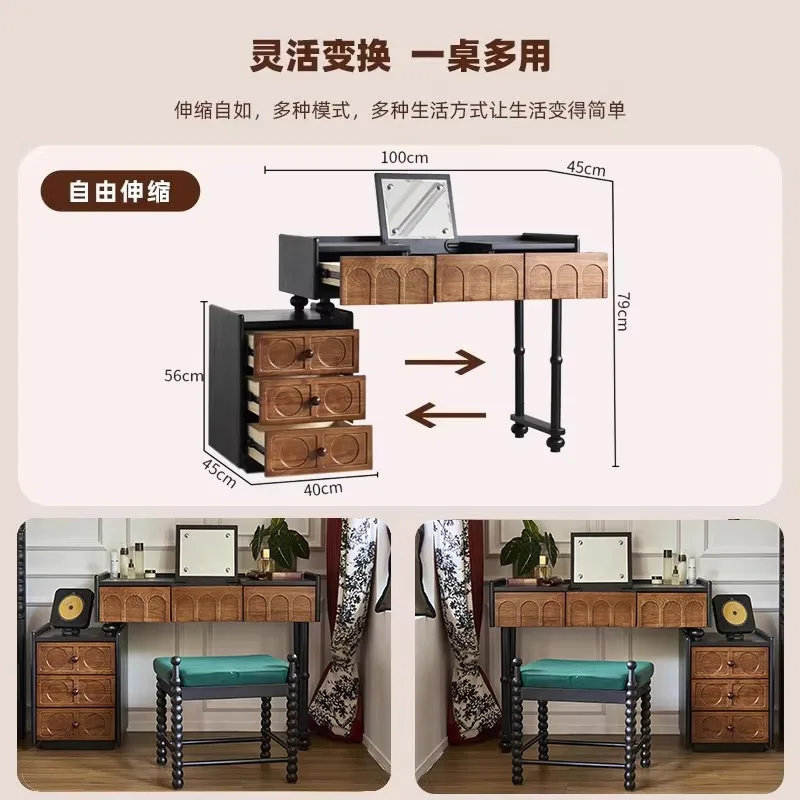 CZ-6 Light Luxury High-end Makeup Table Chest Integrated Master Bedroom Desk Modern Simple Dresser