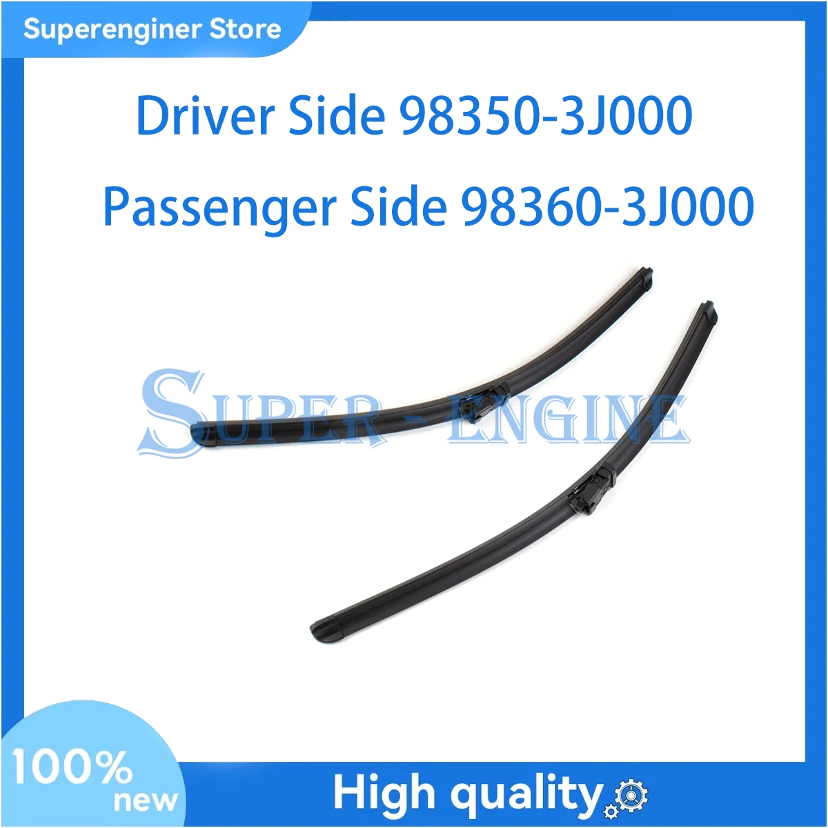 

98350-3J000 98360-3J000 Genuine Driver and Passenger Side Windshield Wiper Blade Assembly, fit for 2006-2012 Hyundai Veracruz