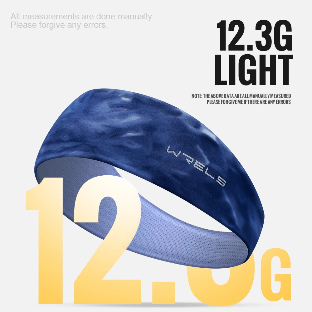 WRELS Running Headband Lightweight Moisture-Wicking Non-Slip Breathable Sweatband Sport Headbands for Running Fitness Basketball