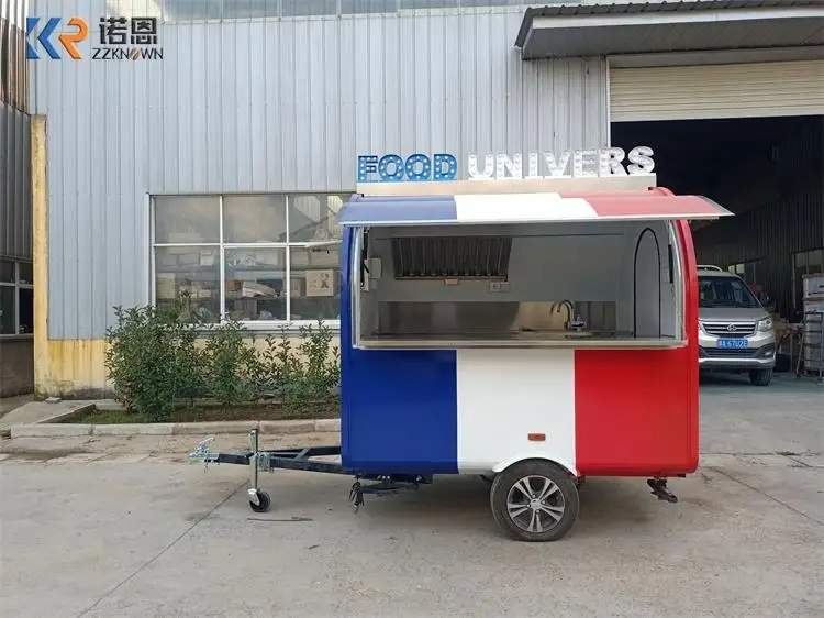 รถลากอาหารรถเข็นอาหารฮอตดอกยุโรปปรับแต่งได้