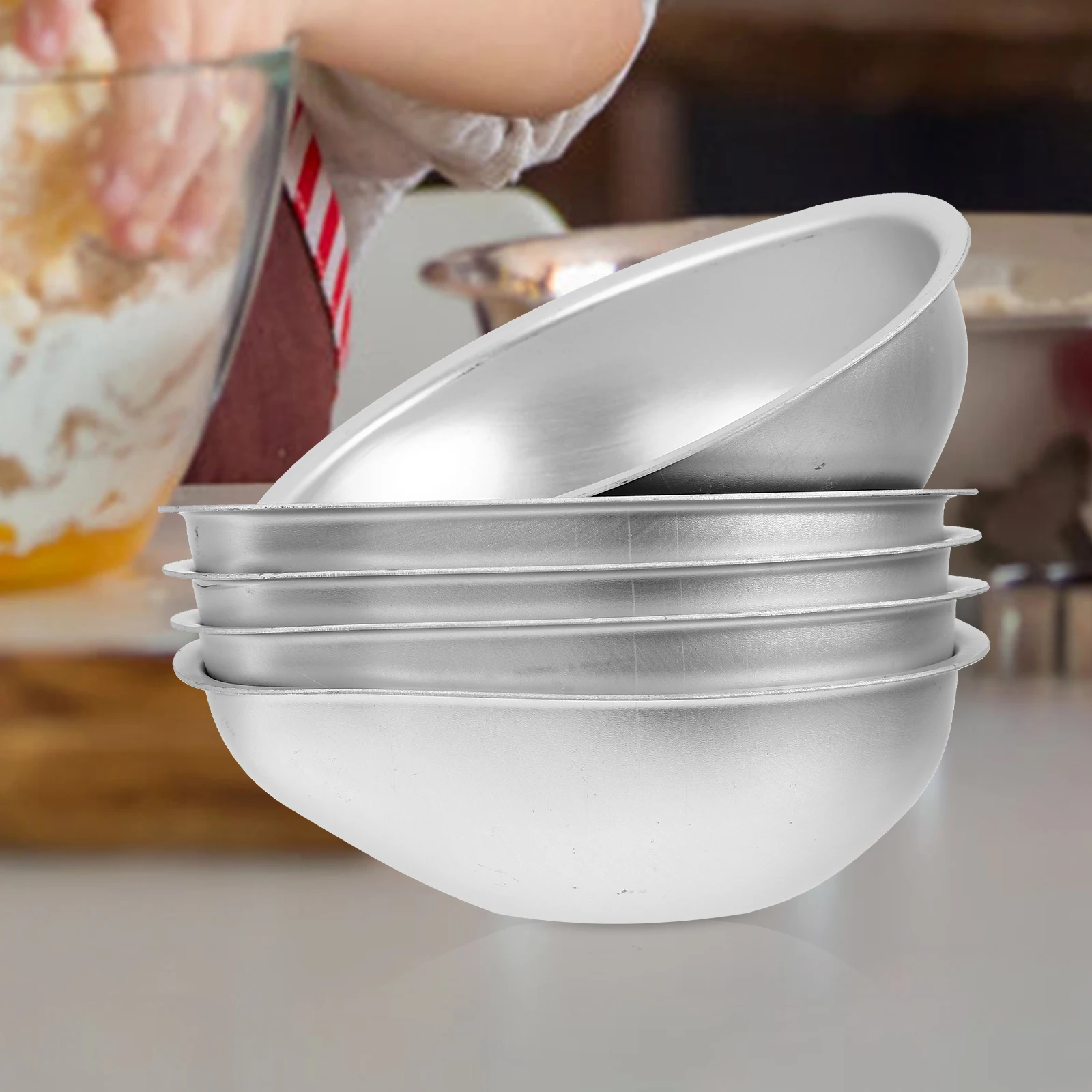 

5pcs Mini Cake Molds Aluminum Alloy Pudding Cups Baking Pan Small Pie Molds Versatile Home Baker Tool Safe Quality Materials