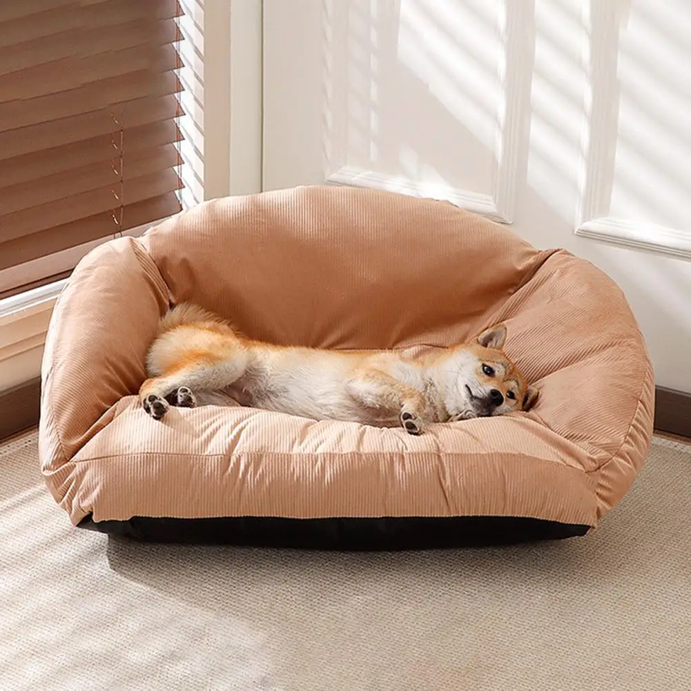 Cotton Filling Pet Couch with Removable Washable Cover Pet Bed Anti-slip Bottom Pet Sofa Bed for Cats Small Medium Dogs