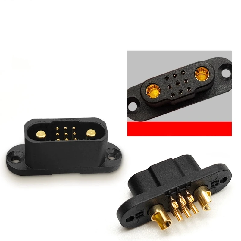 1PCS 2+9P Model Aircraft Steering Gear Line 25A High Current Male And Female Plug Remote Control Aircraft Wing Connector