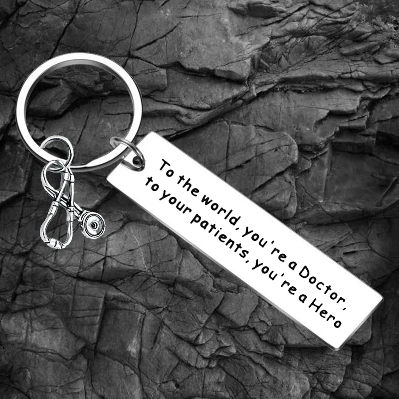 Doctor Keychain thank you Doctors Key Rings Doctor Appreciation Gift to Your Patients You’re A Hero Jewelry