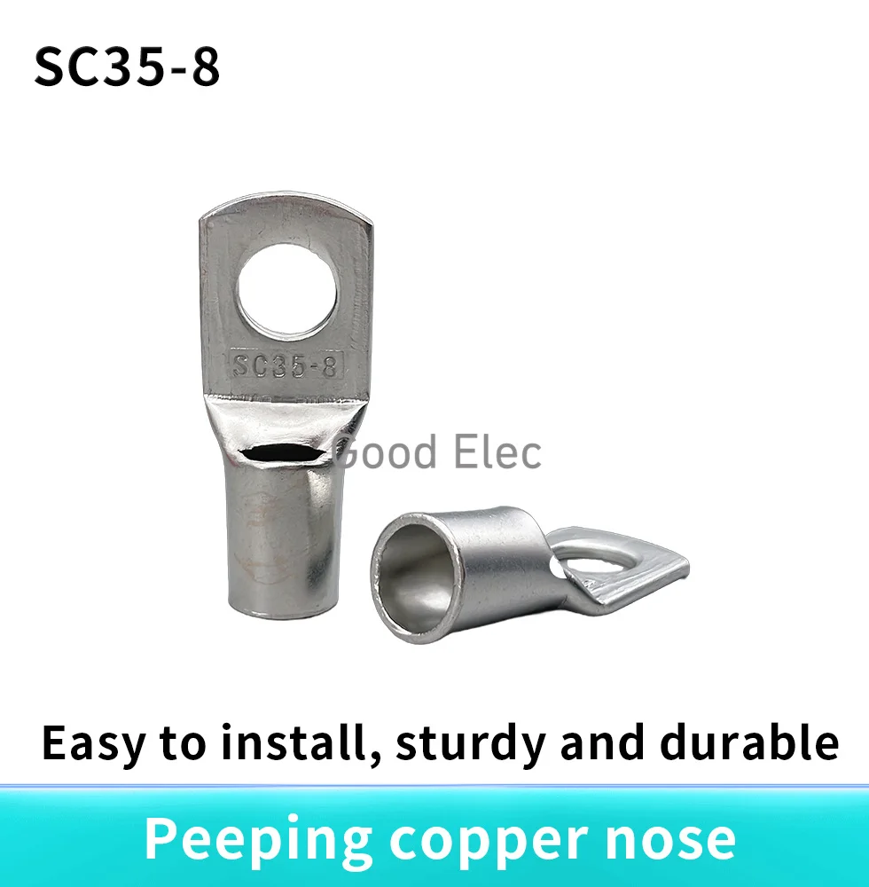 SC35-8 Bolt Hole Tinned Copper Cable lugs Battery Terminals 35mm wire