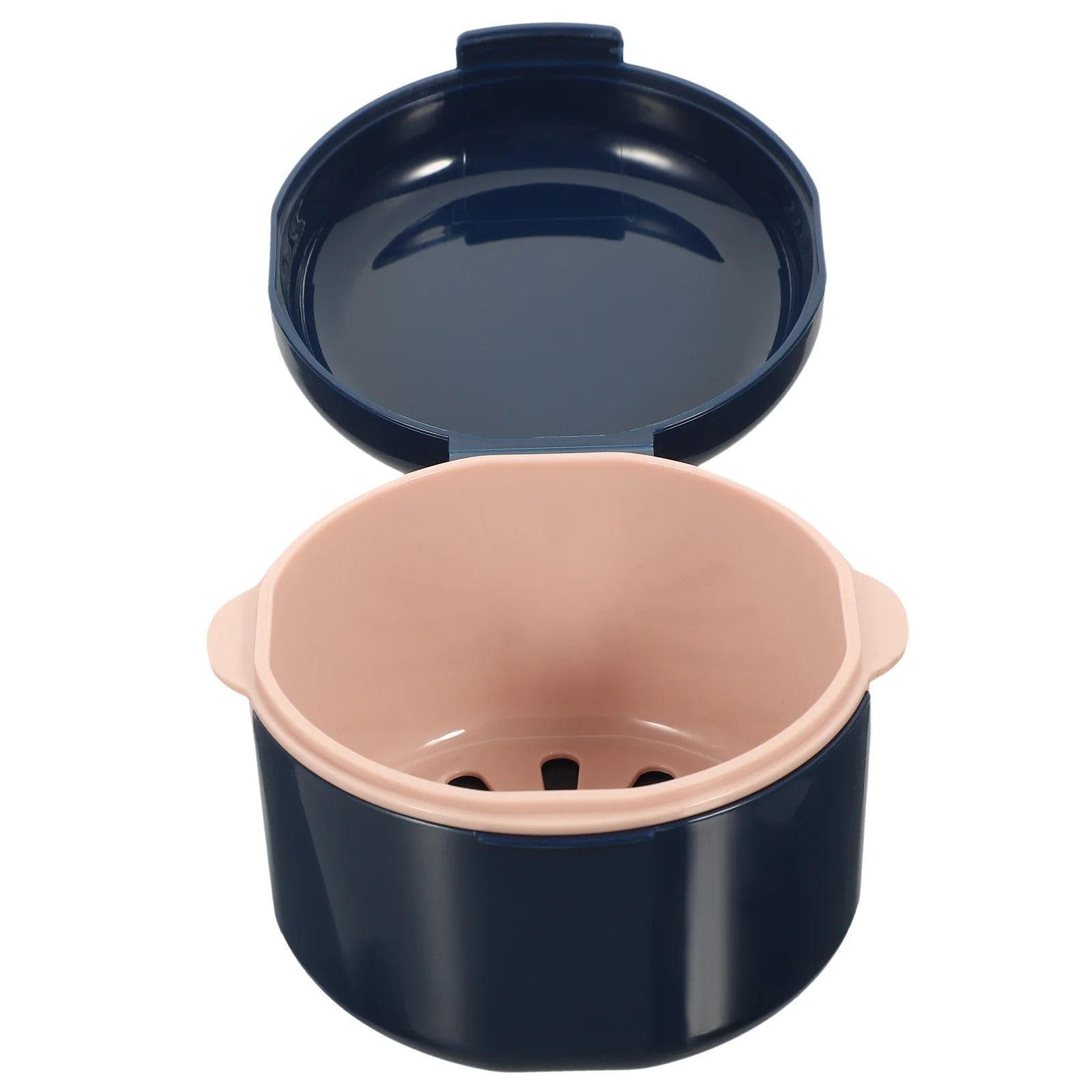 

Portable Orthodontic Denture Case Compact Bearer Breathable Retainer Storage Box for Travel Case Small Brace False Holder