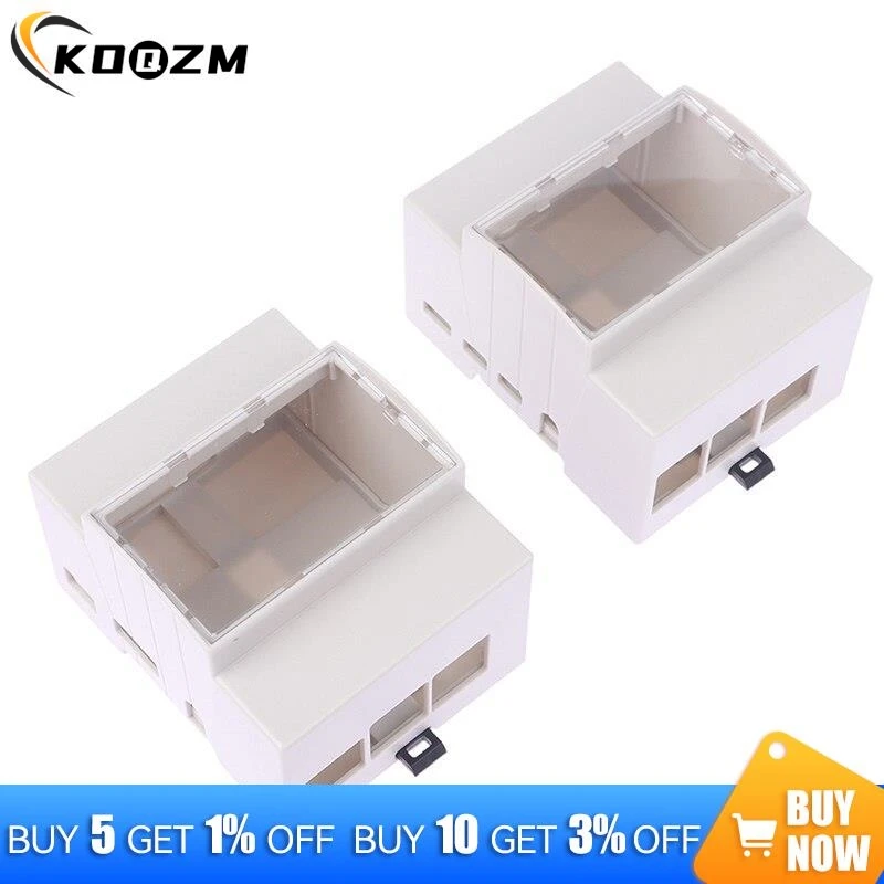 Raspberry Pi 4 Modelo B Caso ABS, Din Rail Mount, Grande Shell Espaço Interno, Gabinete de Proteção para RPI 4B Pi4 ou Pi 3B + 3B