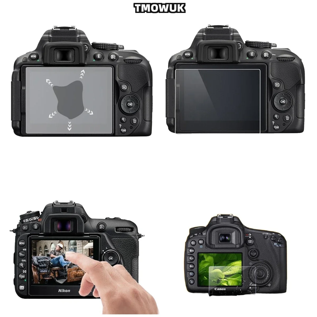 For Nikon D5100 D5200 HD Strike-resistant, explosion-proof, sweat-proof,9H Hardness LCD Screen Protector
