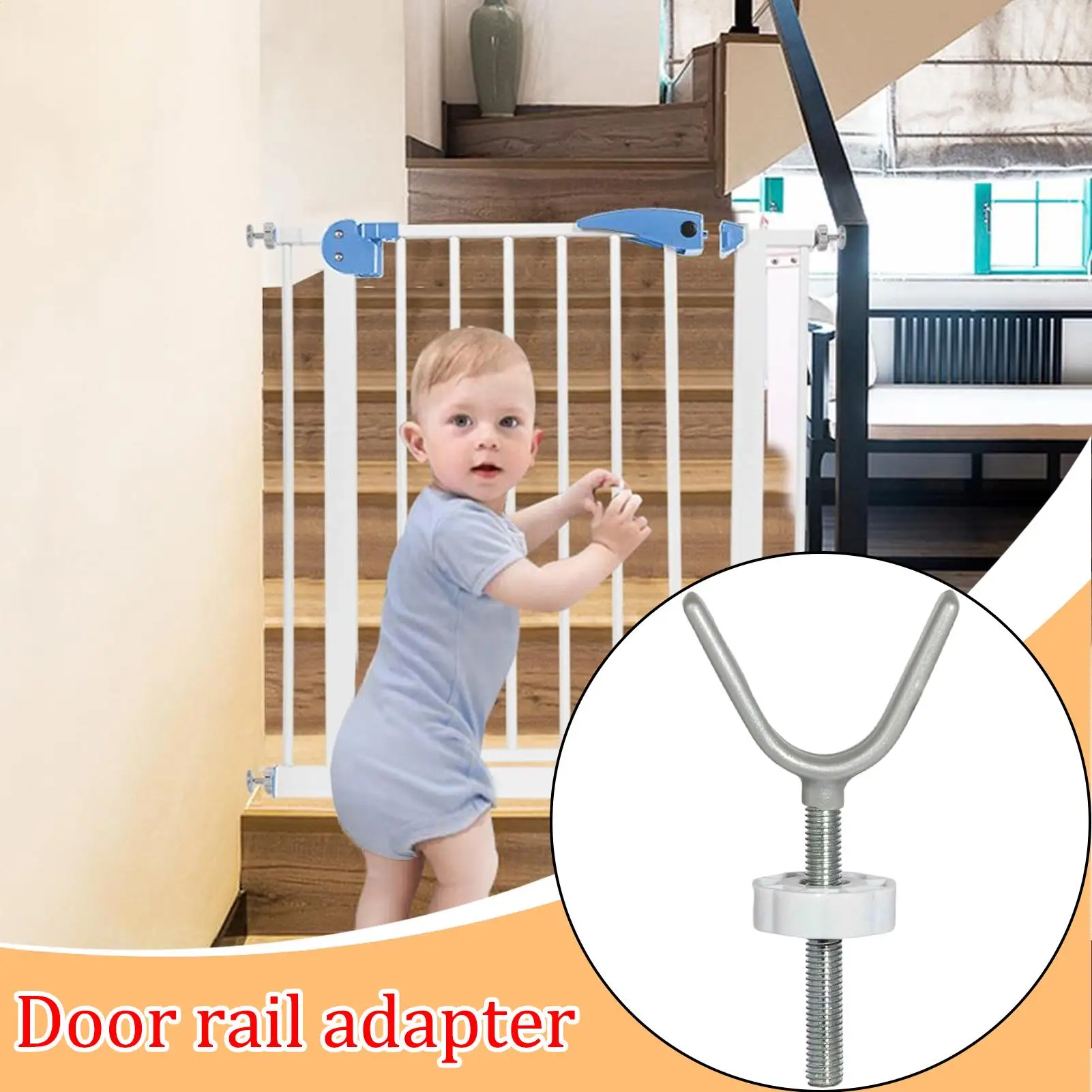 

Banister Gate Mounting Kit 4 Pieces Safety Barrier Fixer Safety Toddler Gate Adapter For Doorway Stairway Balcony Deck Porch