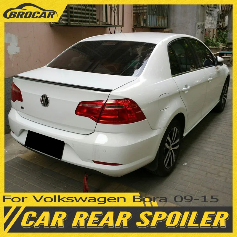 For VW Volkswagen Bora 2009 - 2015 High Quality ABS Plastic Unpainted DIY Color Rear Spoiler Trunk Boot Wing Spoiler Accessories