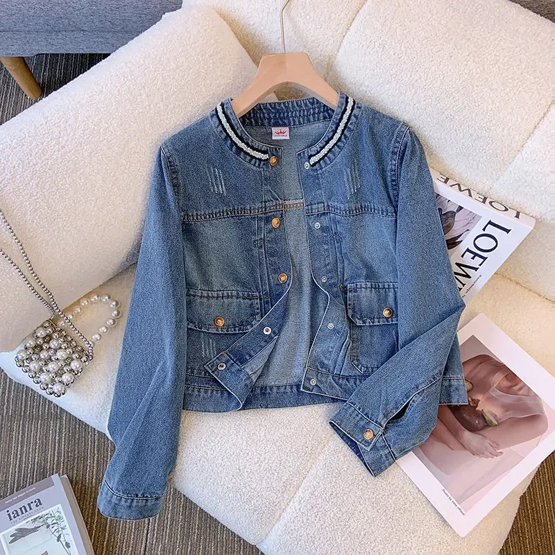 

Loose Spring Autumn Cowboy Coat Woman 2025 New Arrivals Denim Jacket for Women Fashion Low Cost Youthful Clothes