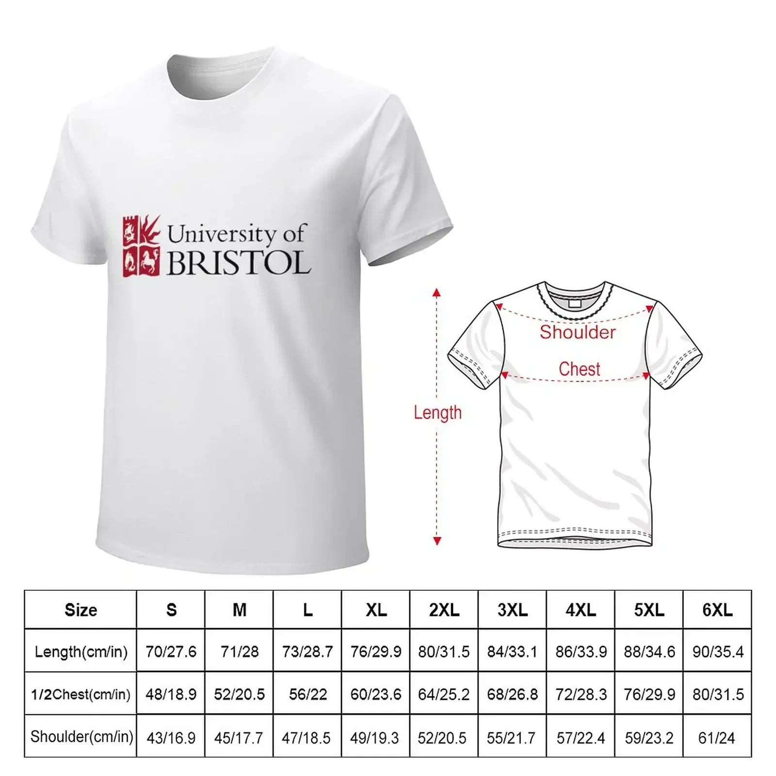 University of Bristol Logo T-Shirt plain oversized mens plain t shirts