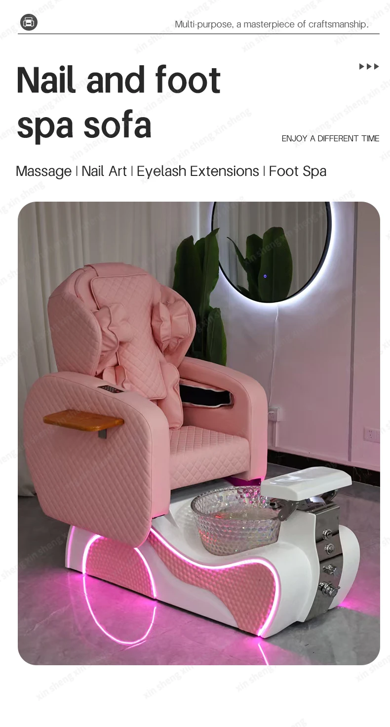Nagelstudio-Fußmassage-Sofa, Automatischer Rückenmassagestuhl für Schönheitssalons und Friseursalons, SPA-Shop-Möbel Fabrik-Großhandel – Detail 3