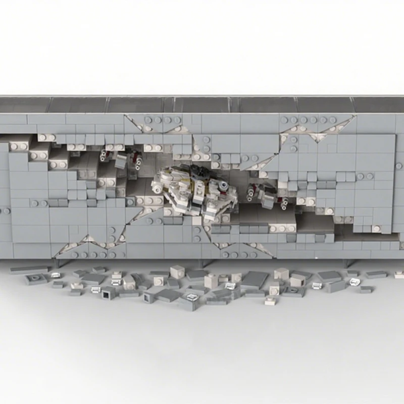 821개 MOC 마이크로 디오라마 좁은 계곡 개념 파트 I 스타 배틀 블록 크리스마스 선물 부모-자녀 상호작용 창의적