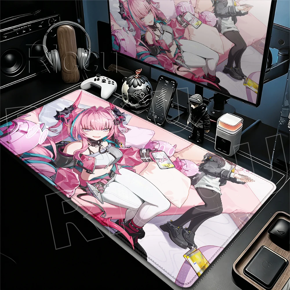 Anime Game Arknights Endfield Yvonne Pattern Mouse Pad Large Non-slip Rubber Gamer Computer Lockedge Mats Laptop Keyborad Carpet