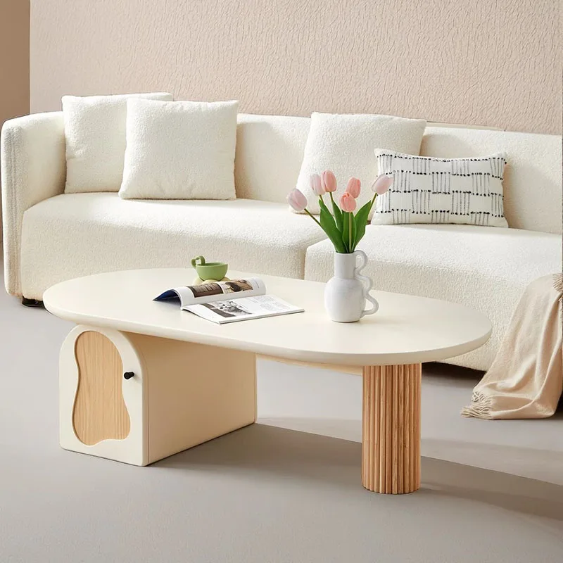 

Oval Nordic Simple Coffee Table Luxury Aesthetic Cheap Breakfast Side Table Large Entryway Small Apartment Mesa Home Furniture