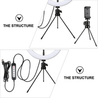 1Set Live Streaming Light Kit Premium LED Ring Lamp Mobile Broadcast Stand Tripod Phone Holder for Professional and Personal Use