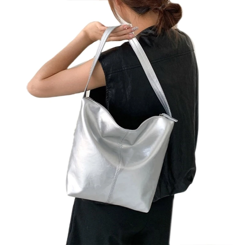 Women Underarm Bag Fashionable Armpit Bag PU Leather Shoulder Bag Girls Shopping Dating Bag Aesthetic Handbag