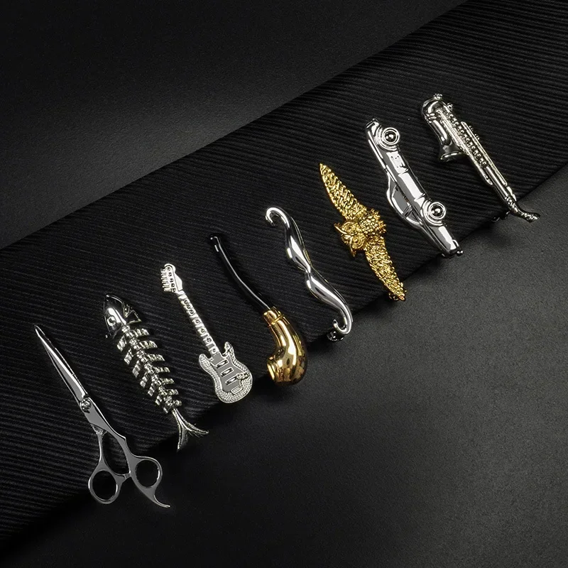 High Quality  Men Men Pure Copper  Tie Clip Bar Necktie Pin Clasp Clamp Wedding Charm Creative Gifts Clip  Mens Gifts Jewelry