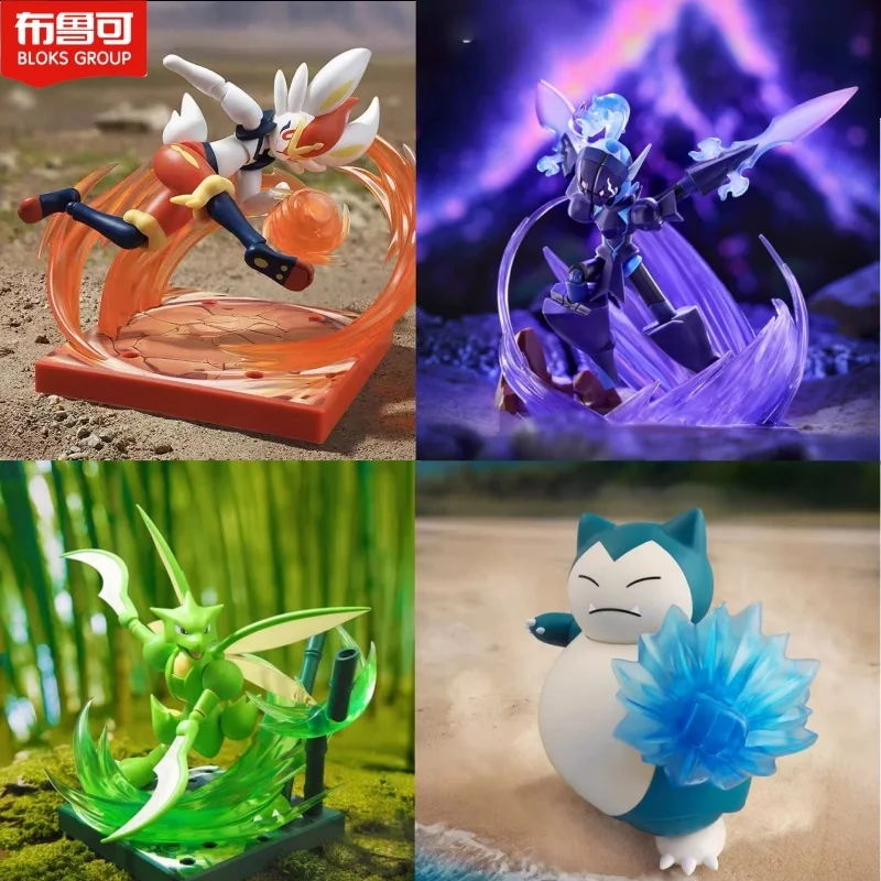 

Новая фигурка Покемона Blokees Snorlax, сборная фигурка Scyther Lucario Cinderace, оригинальная модель, декор, аниме, коллекционные игрушки, подарок