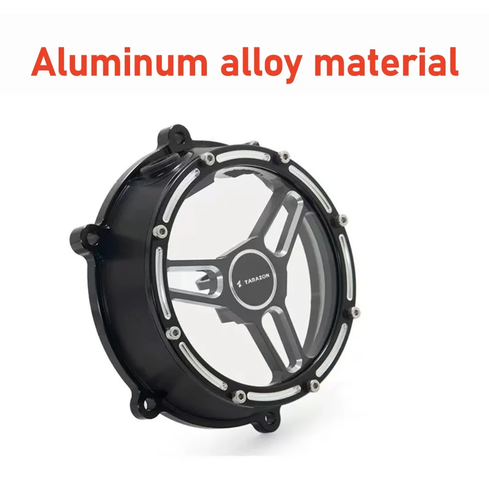 Transparent clutch cover for QJMOTOR SRV 300 motorcycle modification; SRV300 modification accessories.