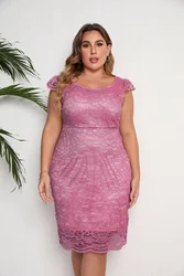 Plus Size New Arrival Sexy bez rękawów koronkowe suknie wieczorowe dla kobiet