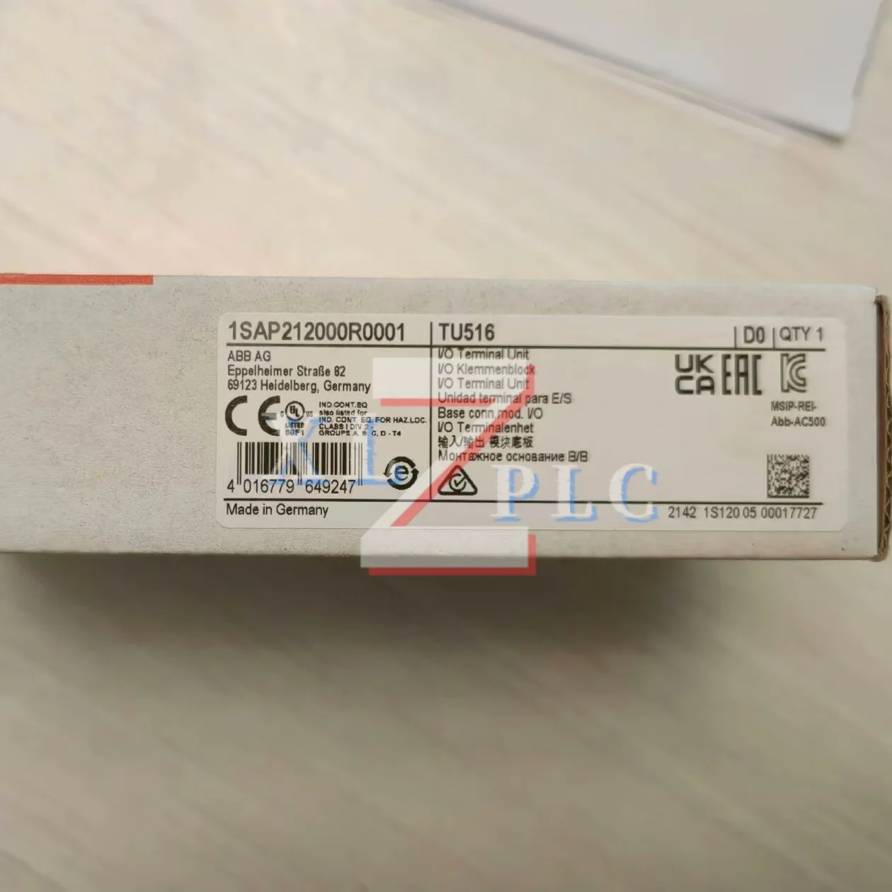 PLC โมดูลใหม่ 1SAP170901R0101 1SAP212000R0001 1SAP212000R0001 TU516