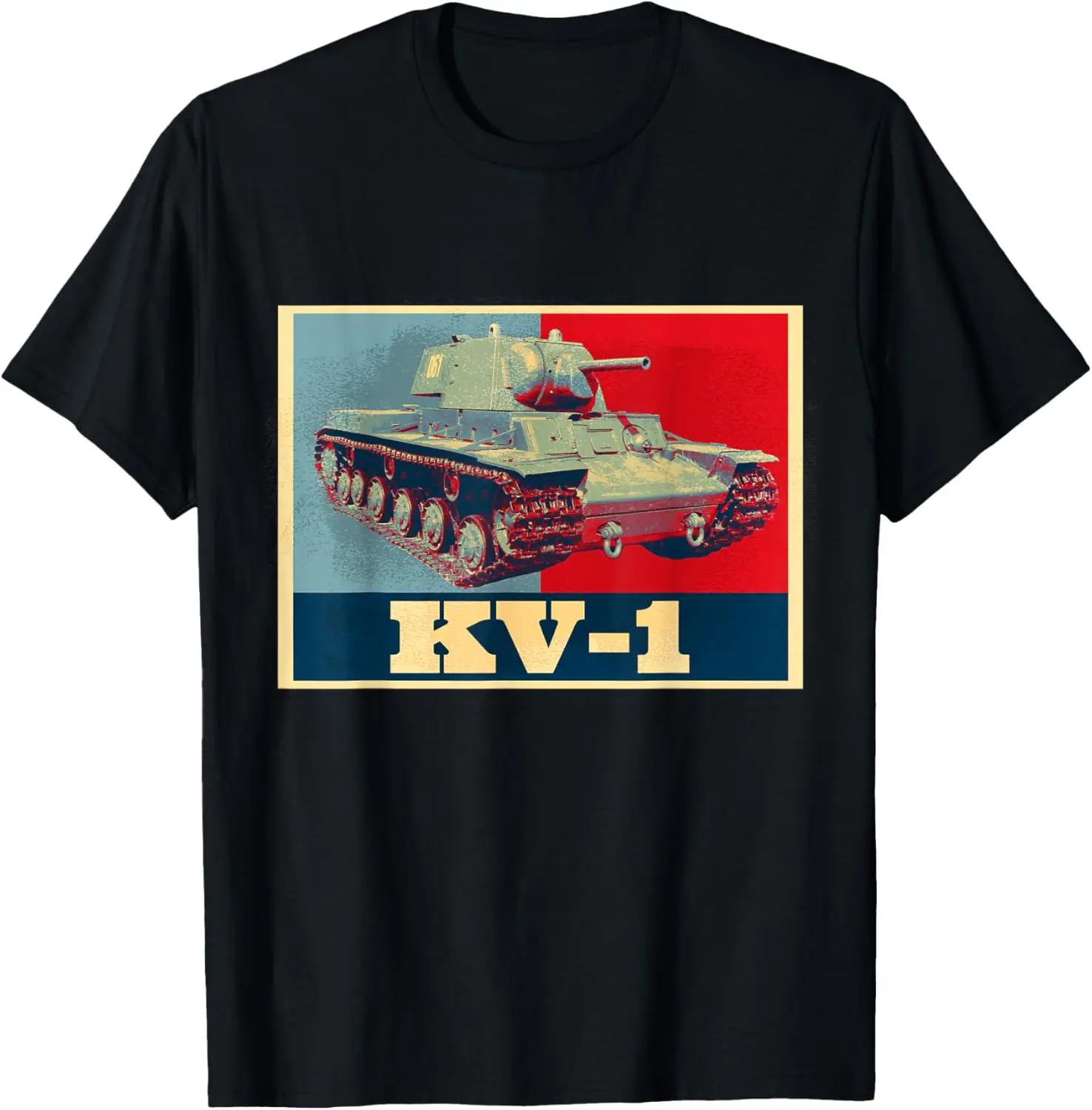 

KV-1 WW2 Tank Soviet Union Russian Armored Vehicle AFV Art T-Shirt Short Sleeve Casual 100% Cotton Shirt