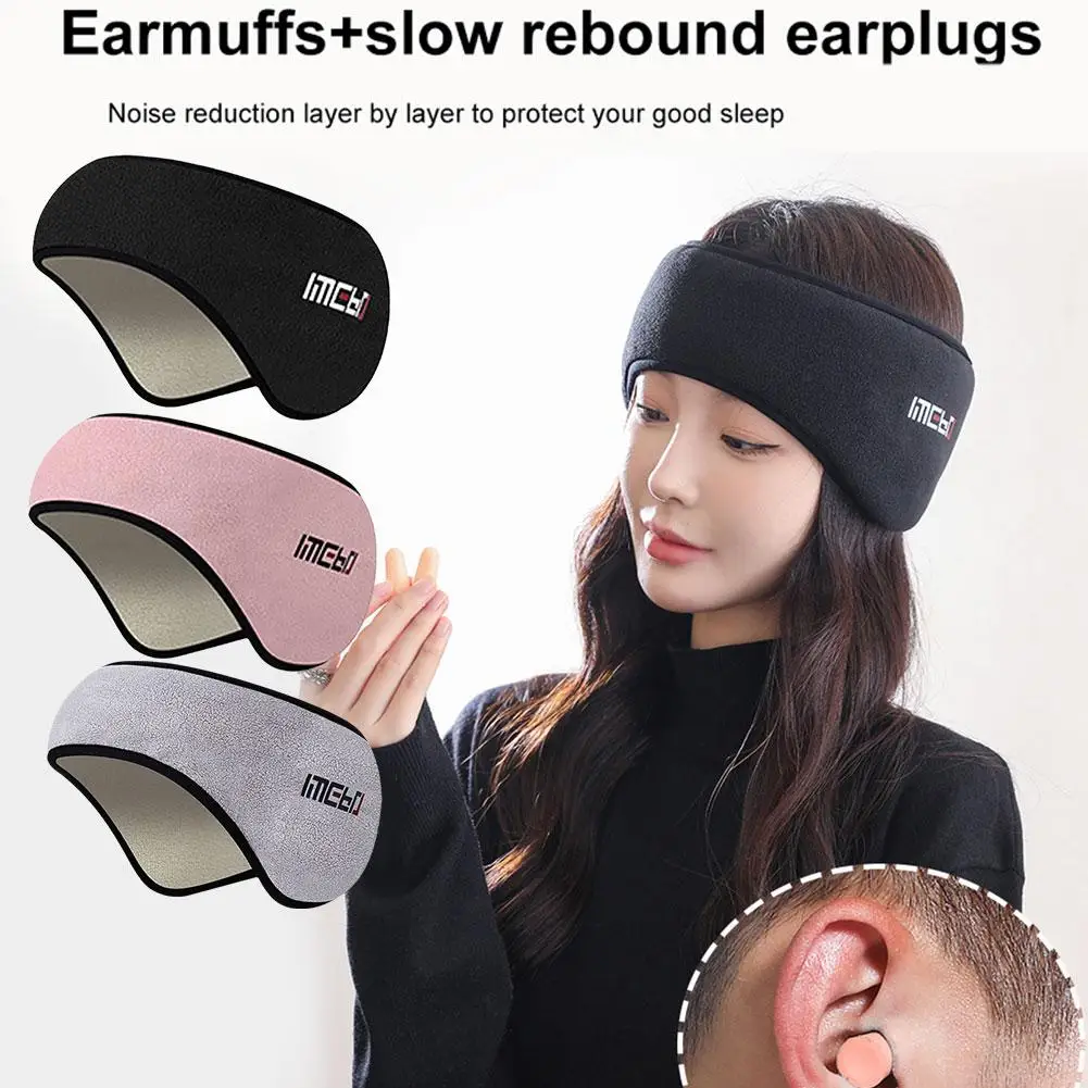 Earmuff Sleep Mask Plush Cute Dream Sleeping Mask Eyemuff Eye Cover For Women Soft Portable Blindfold Travel Eyepatch Earplugs