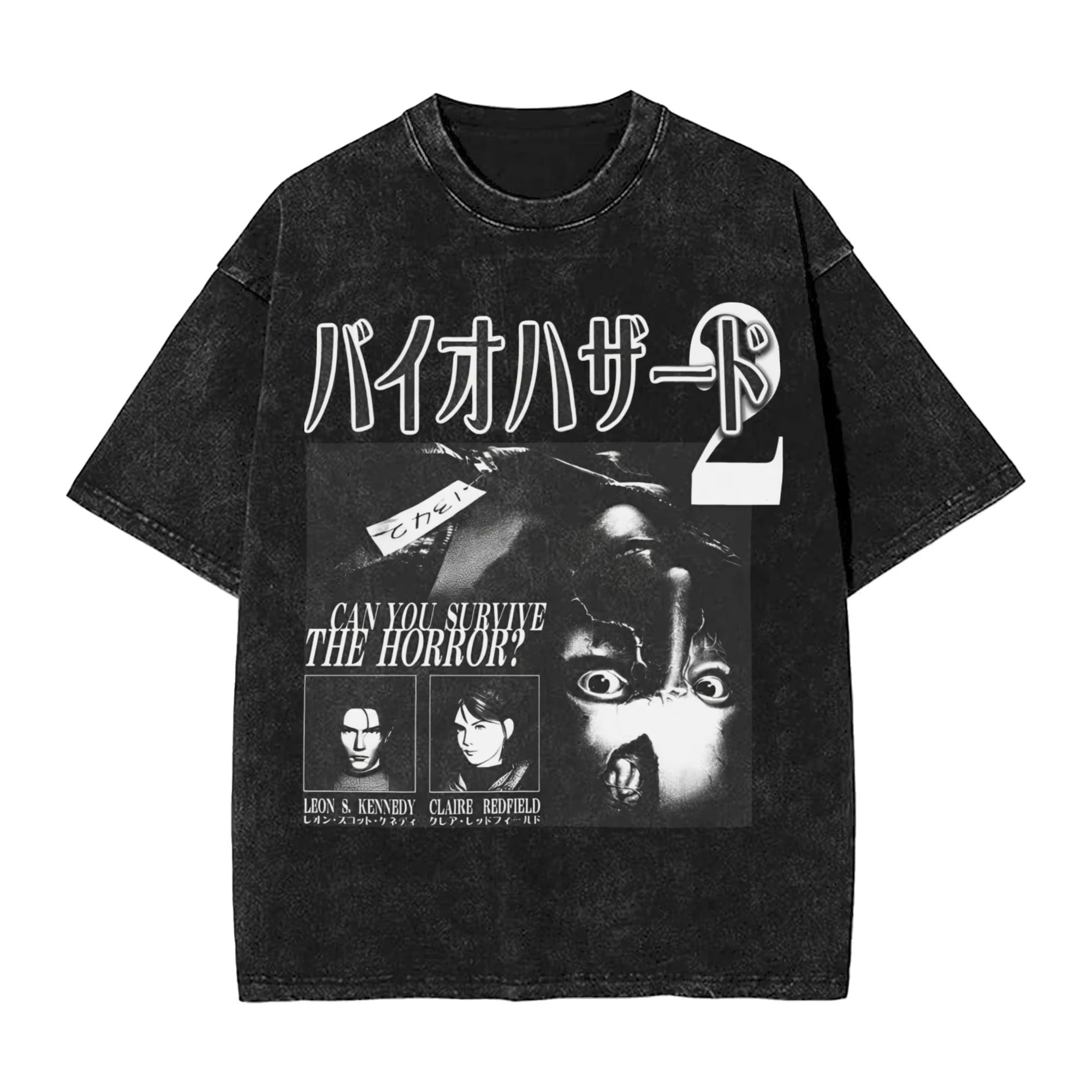 خمر غسلها تي شيرت الشر المقيم 2 فضفاض تي شيرت لعبة فيديو الترفيه التي شيرت للرجل الصيف الجمالية رداء علوي غير رسمي تيز