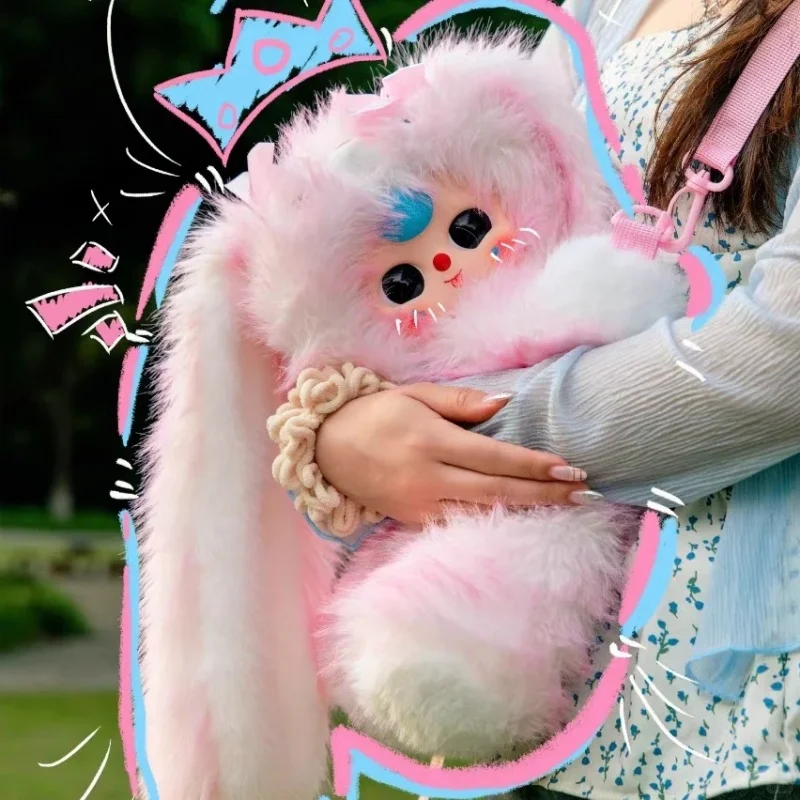 

Dapiaoliang Plush Bunny Backpack Cute Hugging Baby Stuffed Doll Soft Fluffy Bag Pendant Blind Box Style For Girls Kids Aged 3+