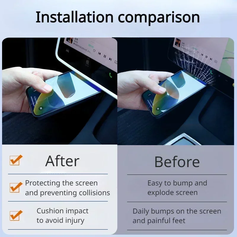 Marco Protector de pantalla para Tesla Model 3 + Highland 2024, Protector de pantalla de navegación de silicona, accesorios de coche