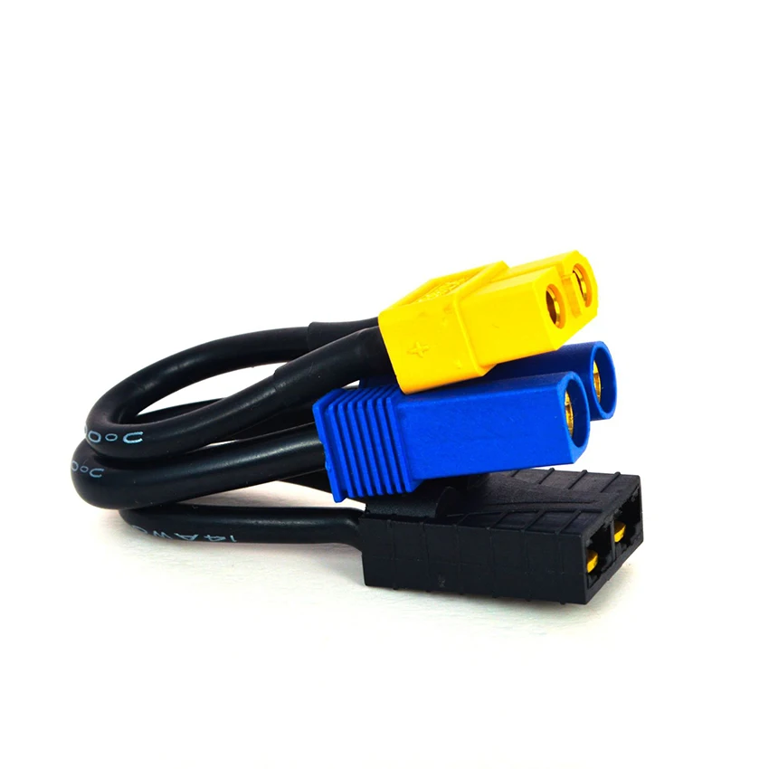 For RC Battery Short Circuit Loop Discharge Plug U‑Shaped Jumper XT60 XT90 TRX EC5 T‑Plug Discharge Loop Connector 10AWG/12AWG