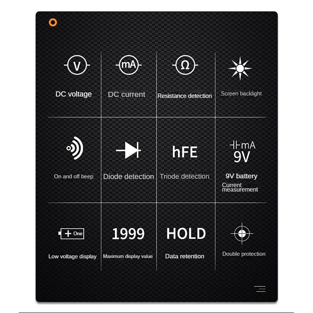 Digital Multimeter XL830L Portable High Precision Digital Display Universal Strap Backlight Electric Multifunction Meter