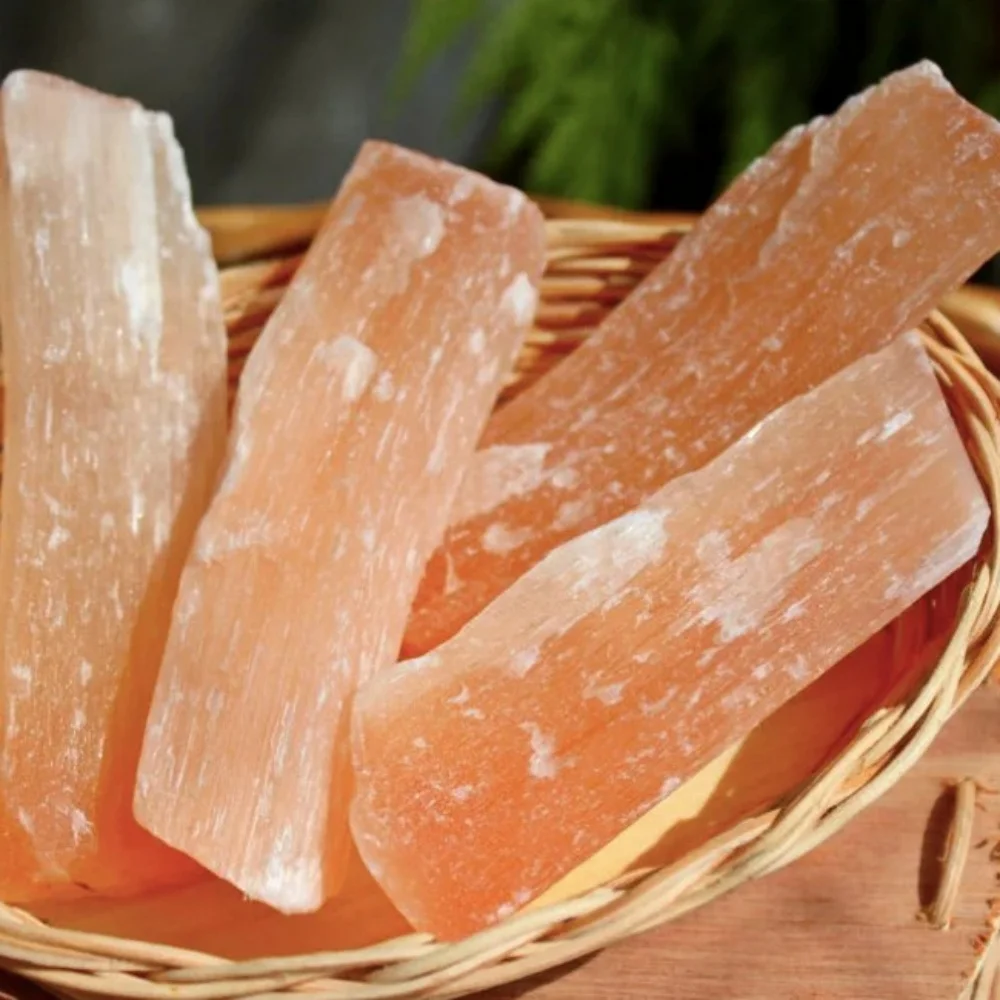 Orange Selenite Sticks - Natural Raw Bars Selenite，orange raw Selenite chunks, orange gemstone, Reiki