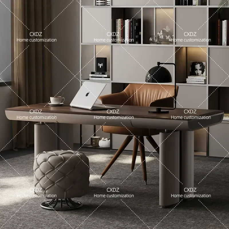Italian Minimalist Solid Wood Desk Large Apartment Study Furniture Computer Desk Writing Desk