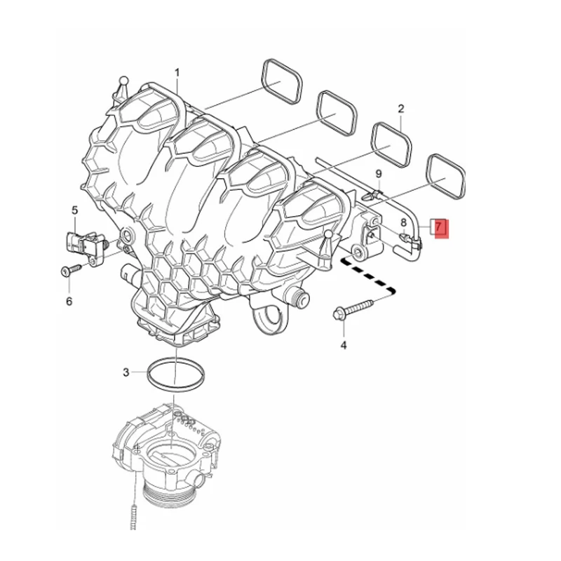 31480122  Flexible hose (throttle sensor)  S 80