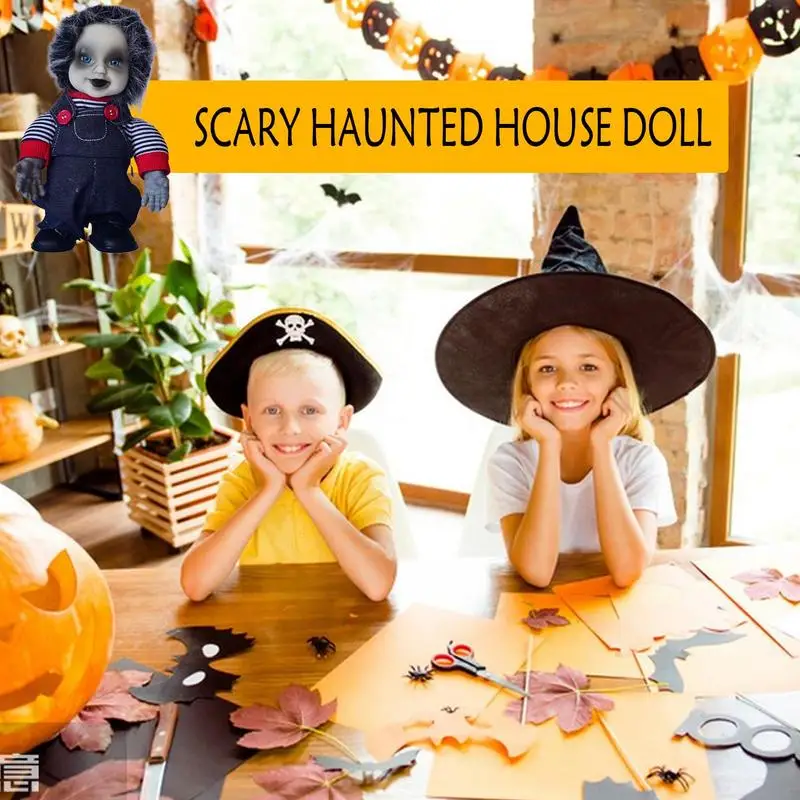 

Host A Ghost Doll Roaming Creepy Doll Light Up Eyes Decoration Doll Sound Activated Creepy Sound Scary Motion Doll For Halloween