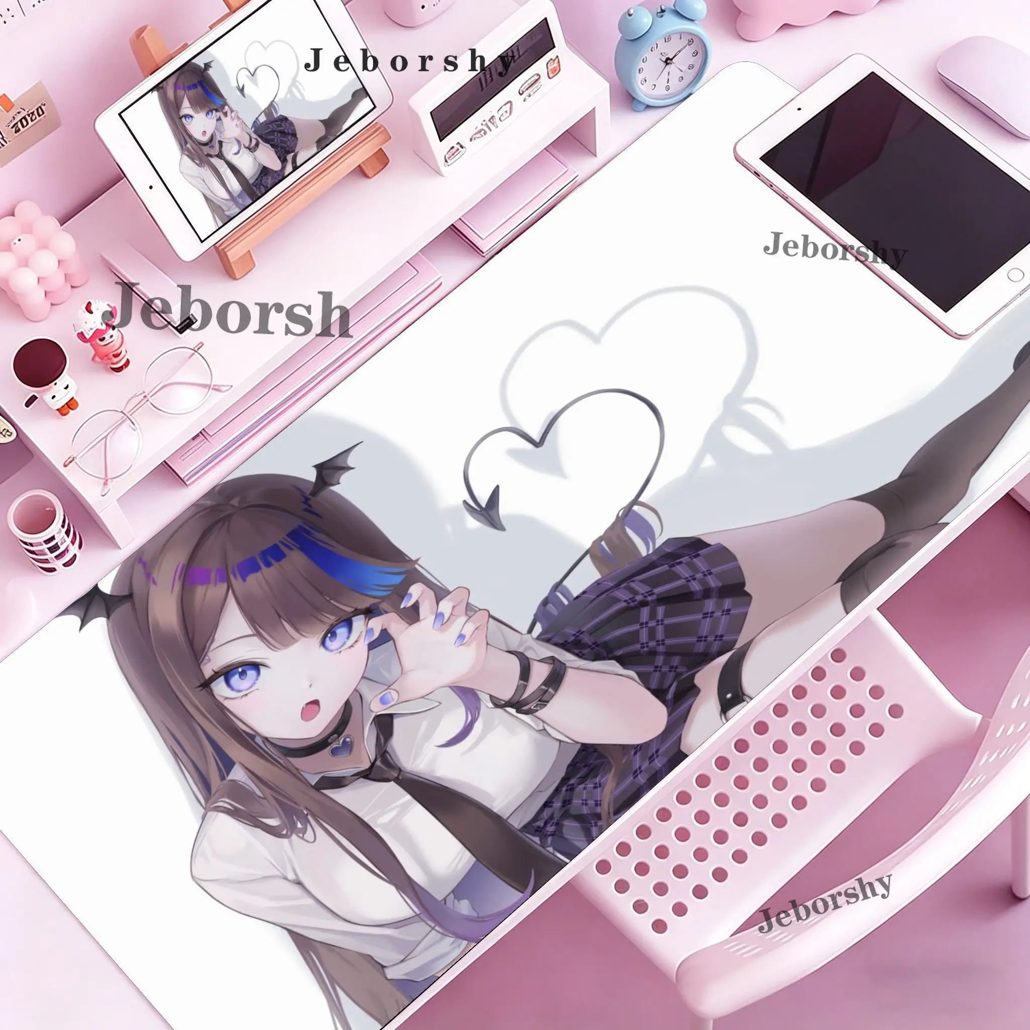 Airi Kanna Mousepad Anime Gaming Mouse Pad Extended Large Non-Slip Anti-Dirt Desk Mat Natural Rubber Carpet